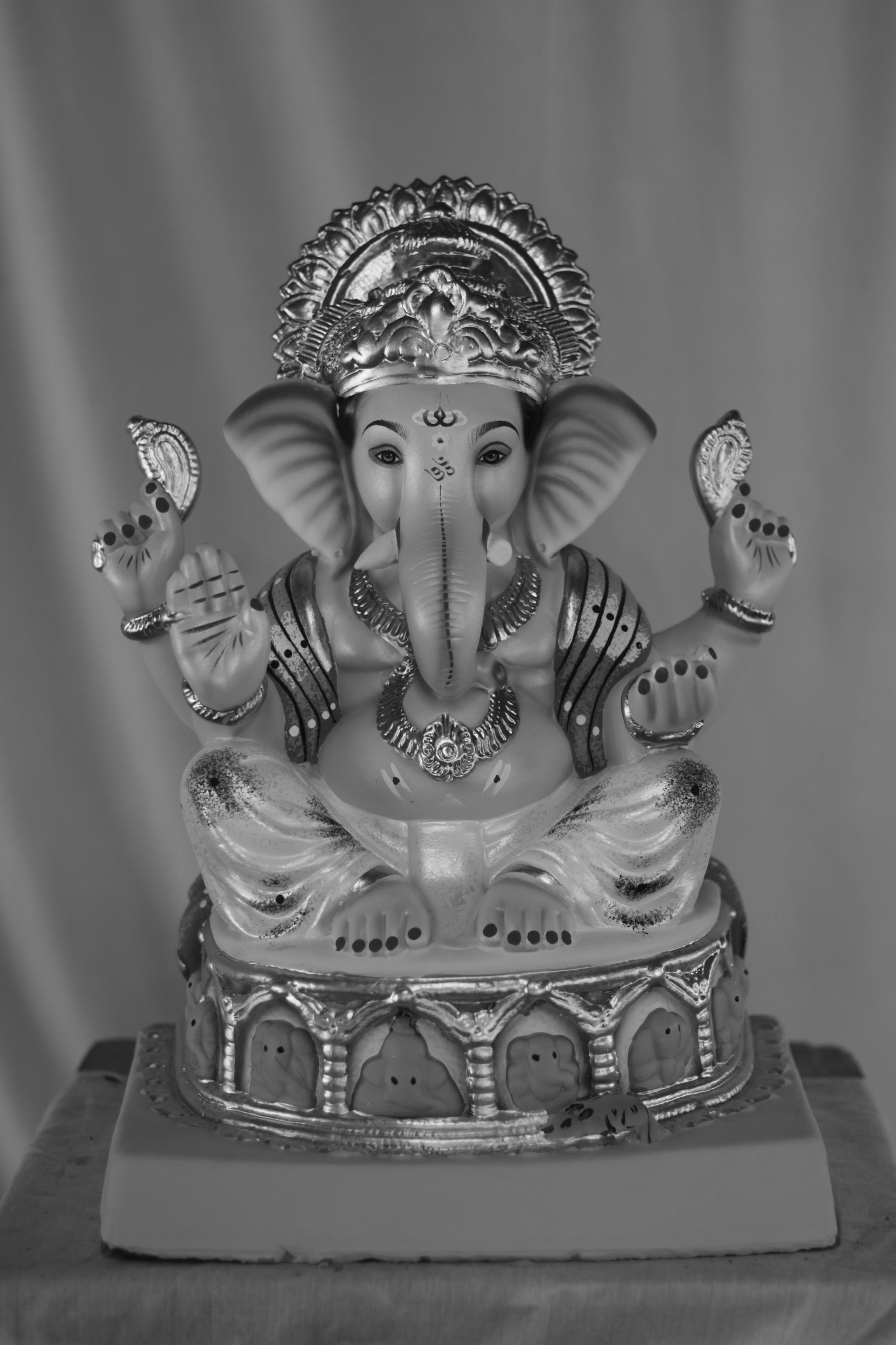 Ashtvinayak Ganpati | Eco Friendly Shadu Mati Ganpati | 18 Inches Height | MSKK-0022-SHA-18-ASHTV-PSKK-DNOA-VXX