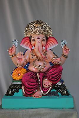 Navin Single Load Ganpati | Shadu Mati Ganpati | 18 Inches Height | MSKK-0025-SHA-18-NAVIN-PSKK-DNOA Navin Single Load Ganpati | Shadu Mati Ganpati | 18 Inches Height | MSKK-0025-SHA-18-NAVIN-PSKK-DNOA