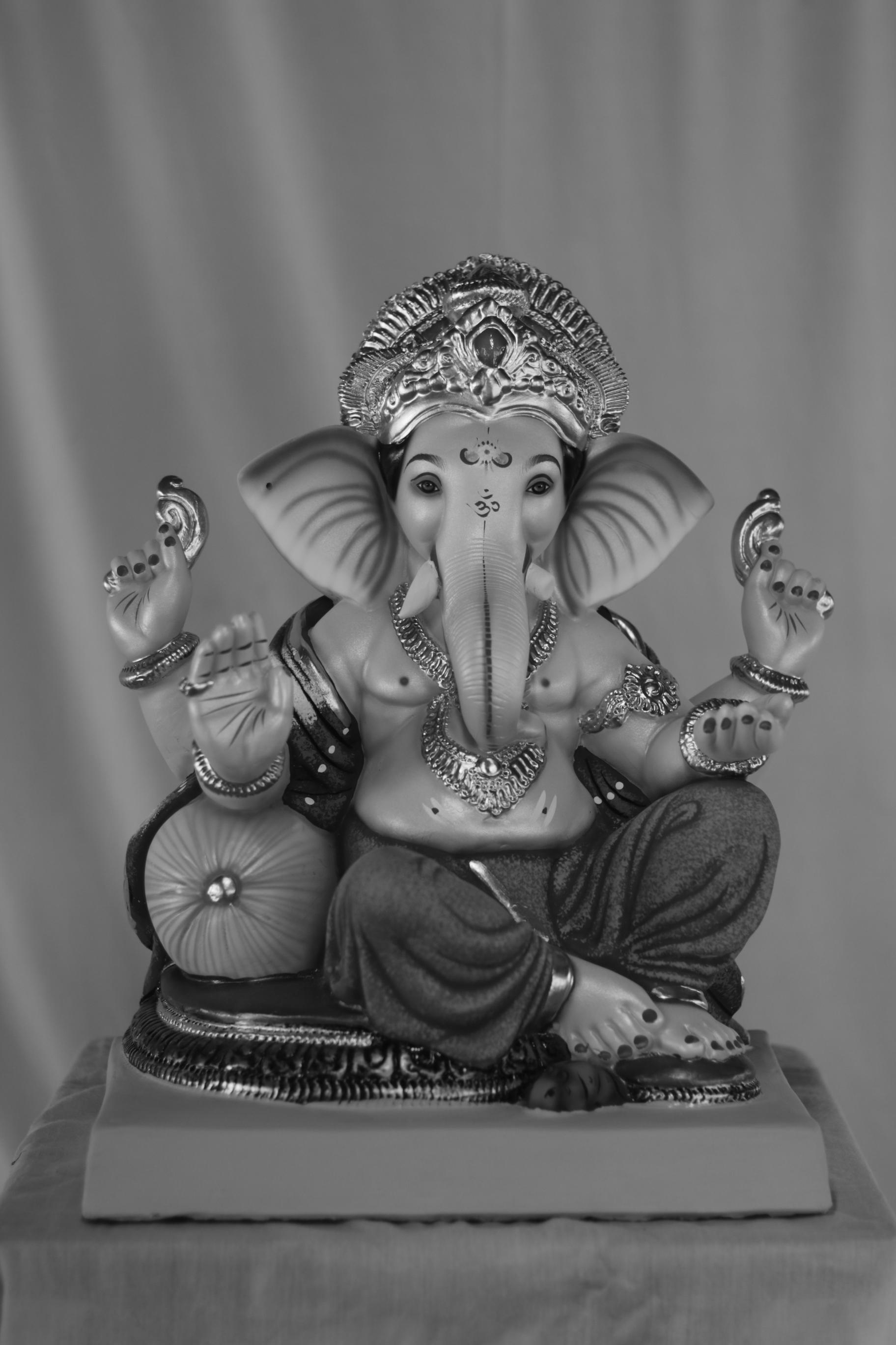 Load Peshwa Ganpati | Eco Friendly Shadu Mati Ganpati | 17 Inches Height | MSKK-0026-SHA-17-LOADP-PSKK-DNOA-VXX