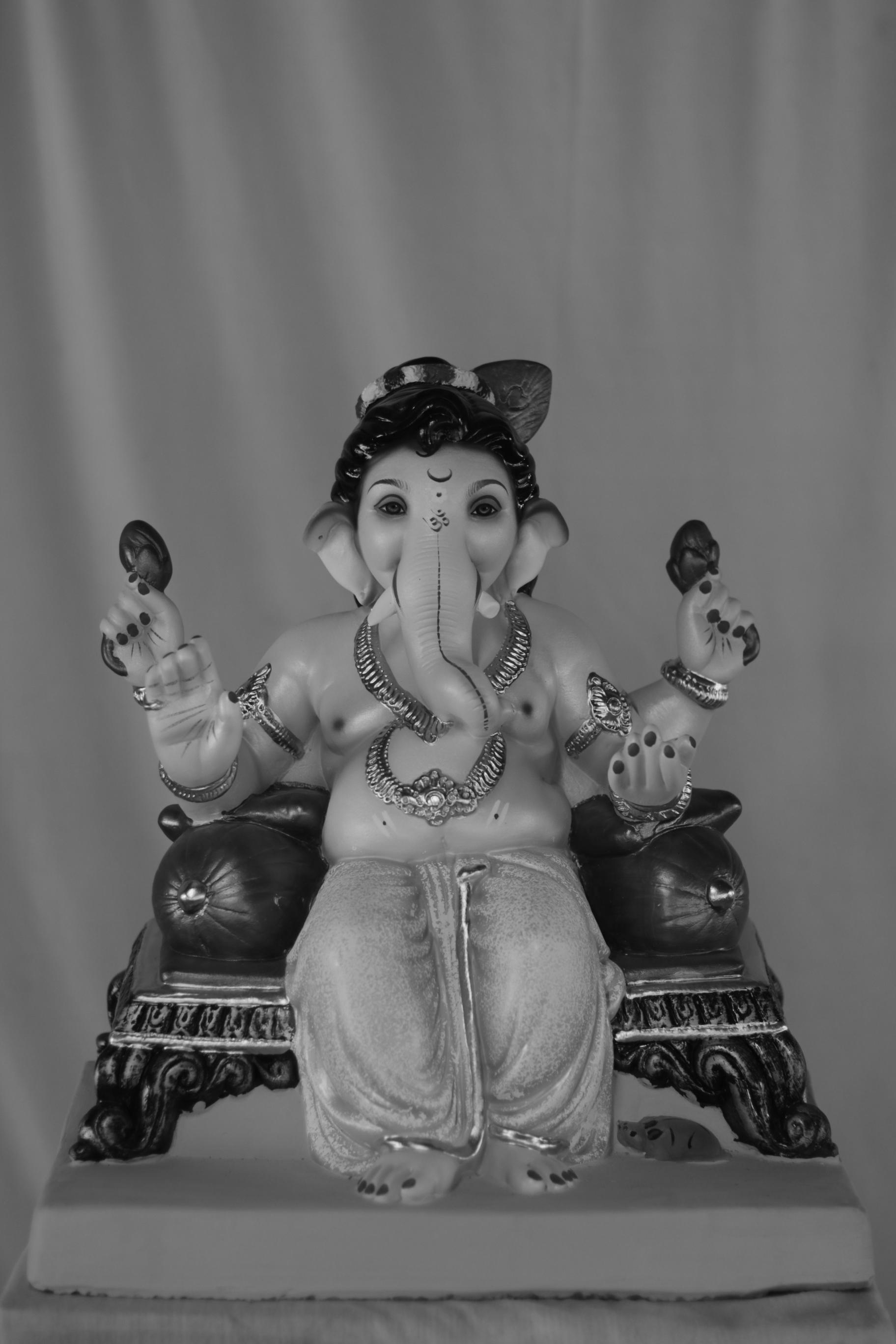 Baal Ganesh Furniture Ganpati | Eco Friendly Shadu Mati Ganpati | 16 Inches Height | MSKK-0040-SHA-16-BAALG-PSKK-DNOA-VXX