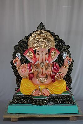 Motha Mhaisuri Ganpati | Shadu Mati Ganpati | 22 Inches Height | MSKK-0046-SHA-22-MOTHA-PSKK-DNOA