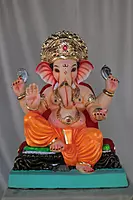 K K Weling Ganpati | Shadu Mati Ganpati | 20 Inches Height | MSKK-0049-SHA-20-KKWEL-PSKK-DNOA