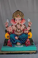 Double Load German Ganpati | Shadu Mati Ganpati | 21 Inches Height | MSKK-0059-SHA-21-DOUBL-PSKK-DNOA