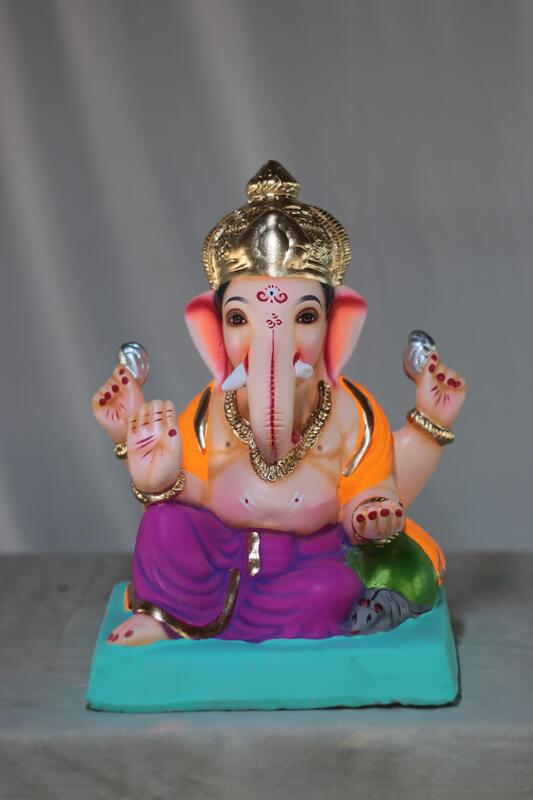K K Peshwa Ganpati | Shadu Mati Ganpati | 11 Inches Height | MSKK-0064-SHA-11-KKPES-PSKK-DNOA