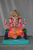 German Prabhval Ganpati | Shadu Mati Ganpati | 12 Inches Height | MSKK-0067-SHA-12-GERMA-PSKK-DNOA