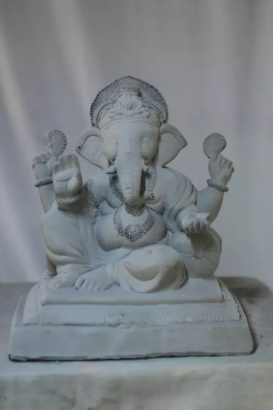 Peshwa Navin Ganpati | Shadu Mati Ganpati | 12 Inches Height | MSKK-0078-SHA-12-PESHW-PSKK-DNOA