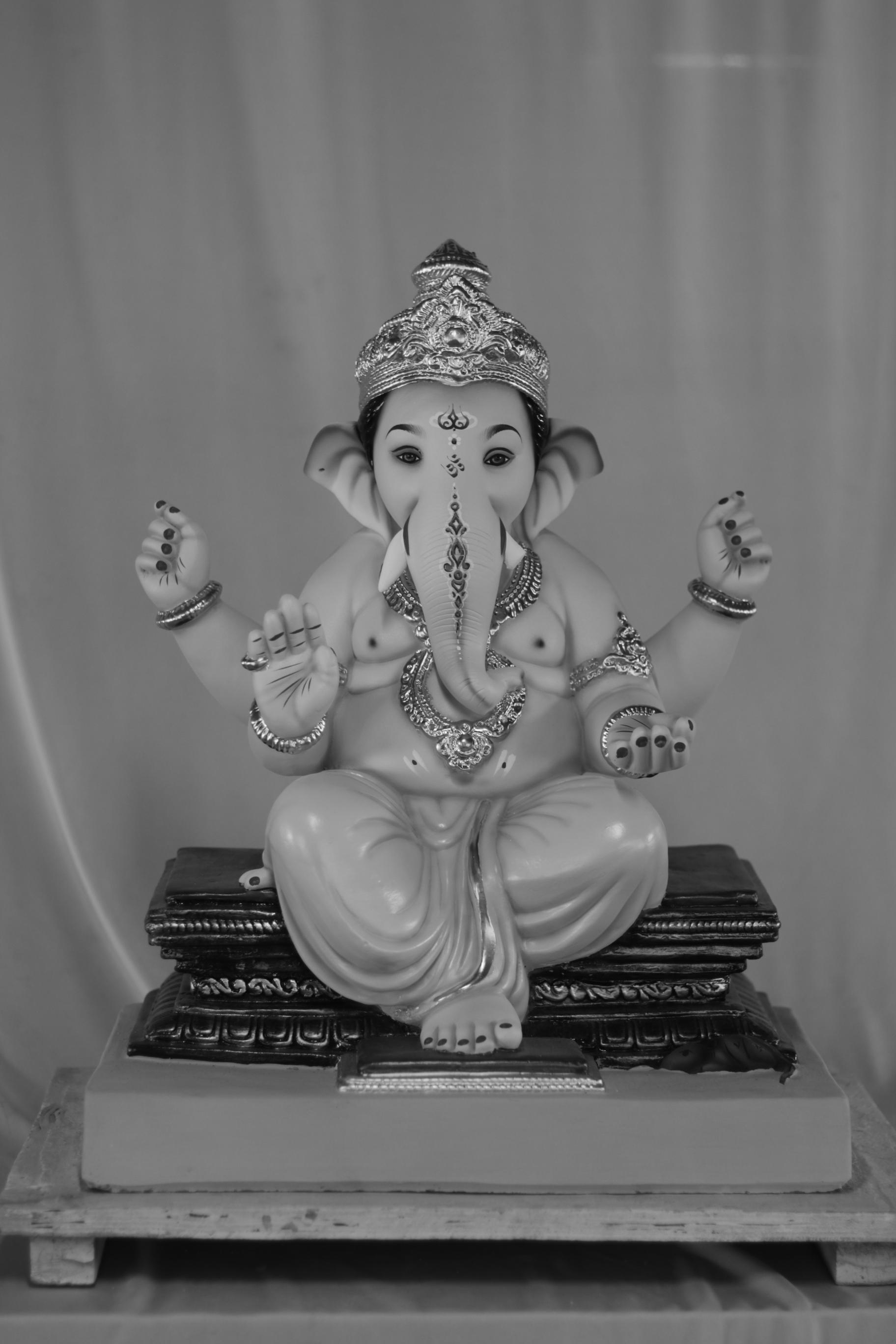Chaurang Ganpati | Eco Friendly Shadu Mati Ganpati | 21 Inches Height | MSKK-0079-SHA-21-CHAUR-PSKK-DNOA-VXX Chaurang Ganpati | Eco Friendly Shadu Mati Ganpati | 21 Inches Height | MSKK-0079-SHA-21-CHAUR-PSKK-DNOA-VXX