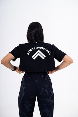 Black T-shirt crop top Black T-shirt crop top