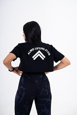 Black T-shirt crop top Black T-shirt crop top