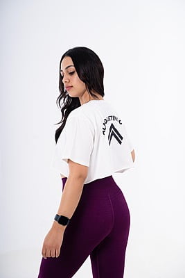 White T-shirt crop top White T-shirt crop top