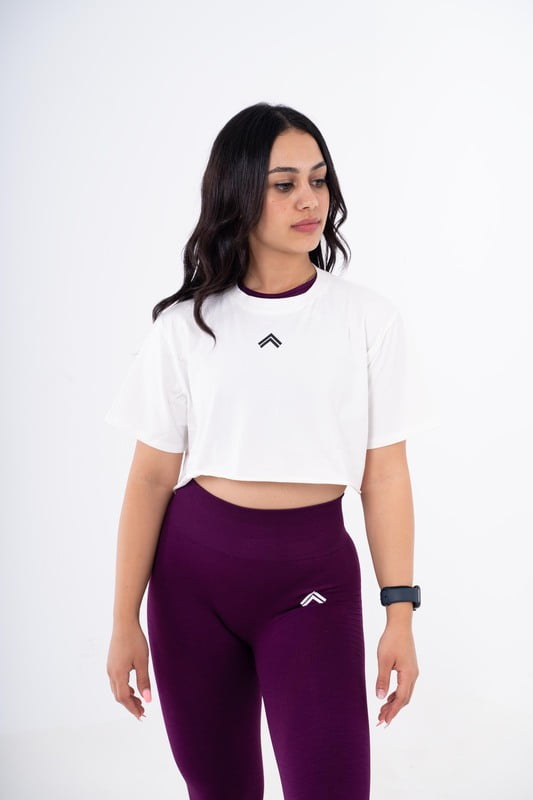 White T-shirt crop top White T-shirt crop top