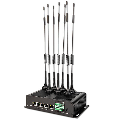 Dual SIM 4G/5G LTE Industrial WiFi Router with Dual Gigabit Ethernet & Sucker Antenna, High-Speed Wireless Gateway for IoT & Remote Connectivity