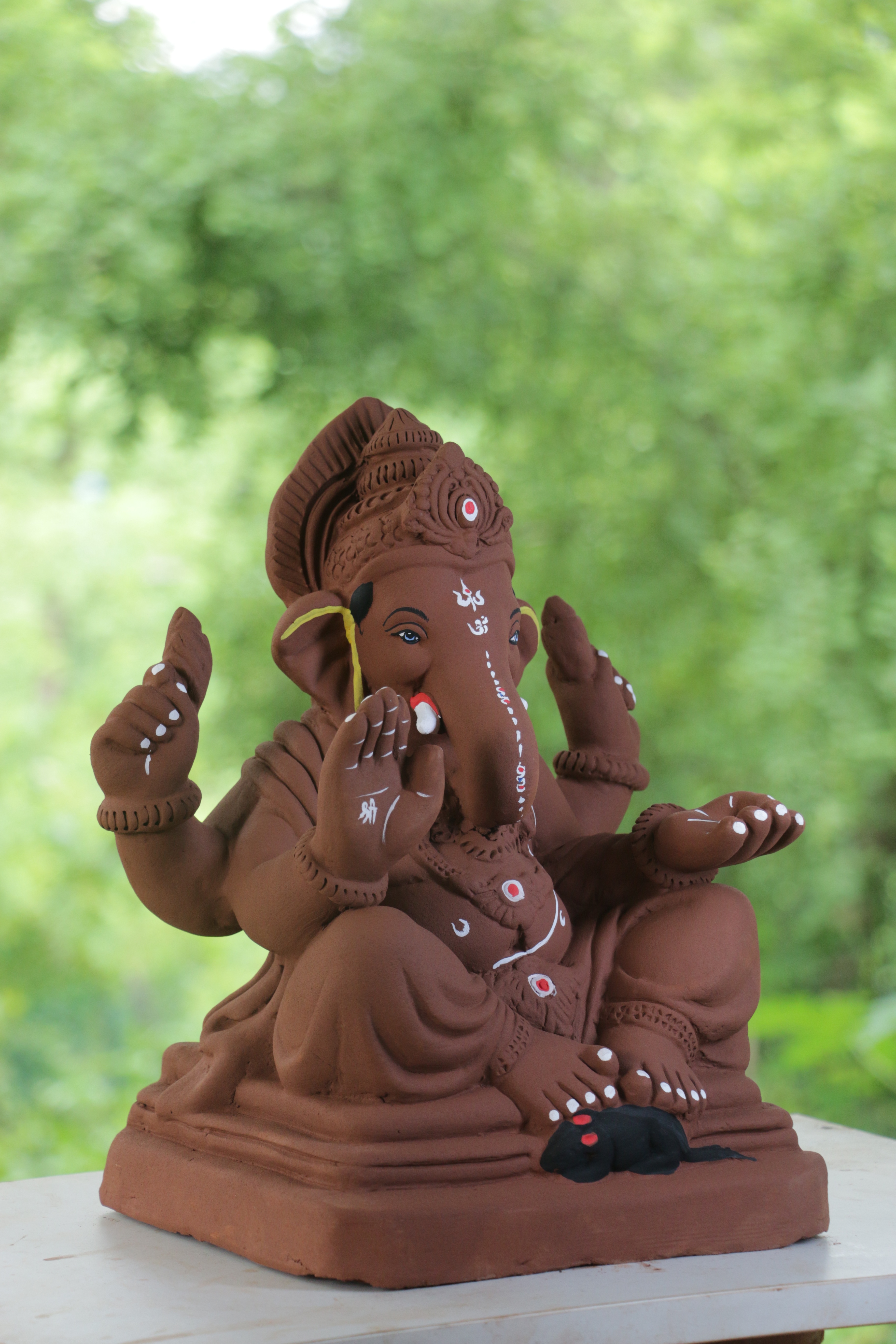 Lahan Mhaisuri Ganpati | Red Soil Ganpati | 13 Inches Height | MYMA-0002-RED-13-LAHAN-PYMA-DNOA Lahan Mhaisuri Ganpati | Red Soil Ganpati | 13 Inches Height | MYMA-0002-RED-13-LAHAN-PYMA-DNOA