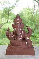 Single Load Shivrekar Ganpati | Red Soil Ganpati | 13 Inches Height | MYMA-0010-RED-13-SINGL-PYMA-DNOA