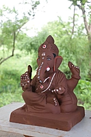 Single Load Shivrekar Ganpati | Red Soil Ganpati | 13 Inches Height | MYMA-0010-RED-13-SINGL-PYMA-DNOA
