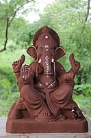 Philips Ganpati | Red Soil Ganpati | 21 Inches Height | MYMA-0015-RED-21-PHILI-PYMA-DNOA