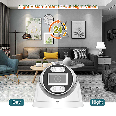 4K 8MP Wireless Dome IP Camera with Smart IR, 2.8mm Lens, RTMP Streaming, Audio, IP66, Hikvision Compatible, for Indoor/Outdoor Surveillance & Live Broadcast