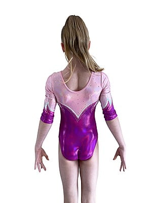 MAGENTA, SILVER & PINK MYSTIQUE 3/4 SLEEVE