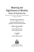 Meaning and Significance of Worship Meaning and Significance of Worship