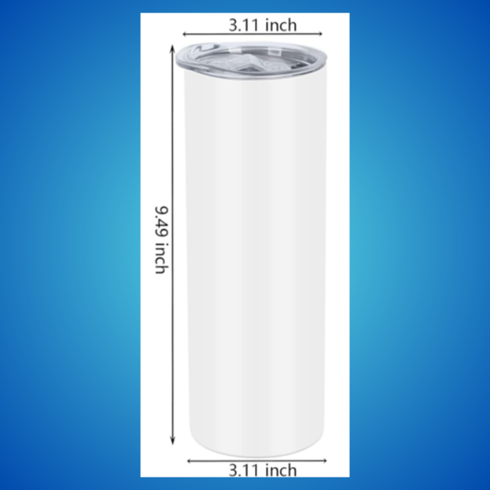 Custom Skinny Tumbler – Tyler Rose Special Olympics Basketball Fundraise 20 oz dimensions