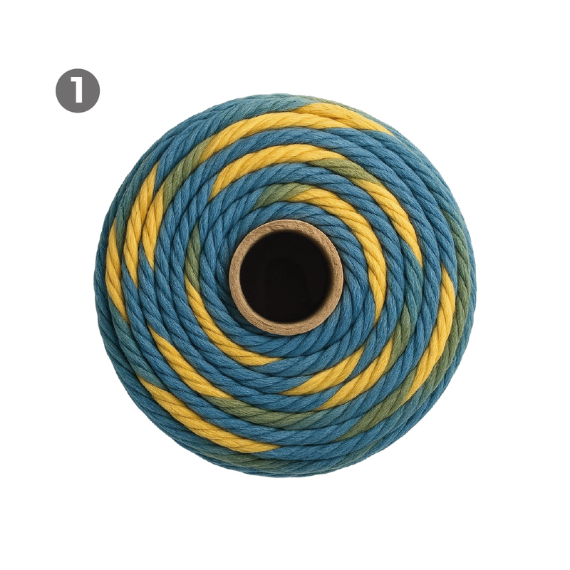 Macrame Rope 3mm x 90mts colores Matizados