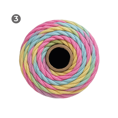 Macrame Rope 3mm x 90mts colores Matizados