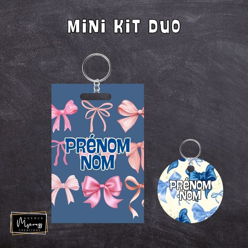 Plaque à sac / Duo - Boucles bleues Plaque à sac / Duo - Boucles bleues