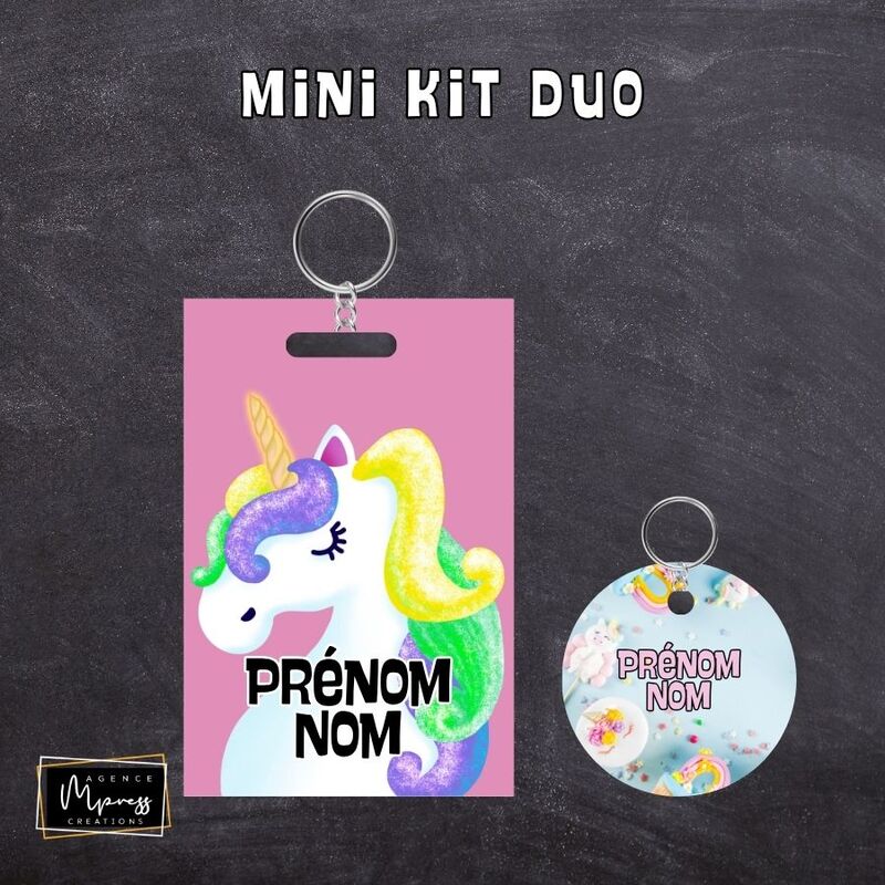 Plaque à sac / Duo - Licorne Plaque à sac / Duo - Licorne