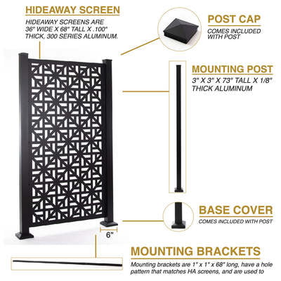 Moderna Privacy Screen Panel 36"x68" Moderna Privacy Screen Panel 36"x68"