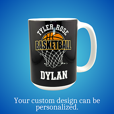 Personalized Tyler Rose Basketball Fundraiser 15 oz Ceramic Mug front