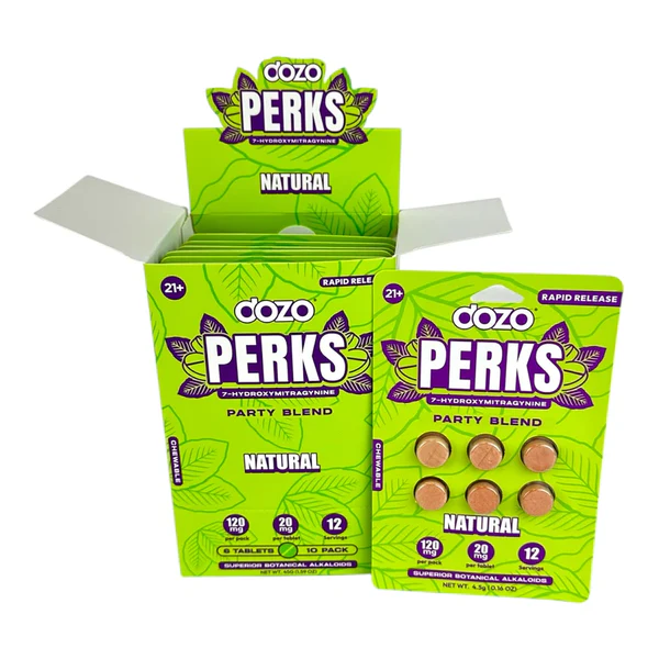 Dozo Perks - 7-HYDROXYMITRAGYNINE - 6ct - Natural