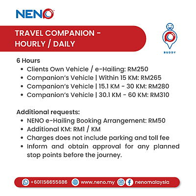 NENO Travel Companion (Hourly/Daily) NENO Travel Companion (Hourly/Daily)