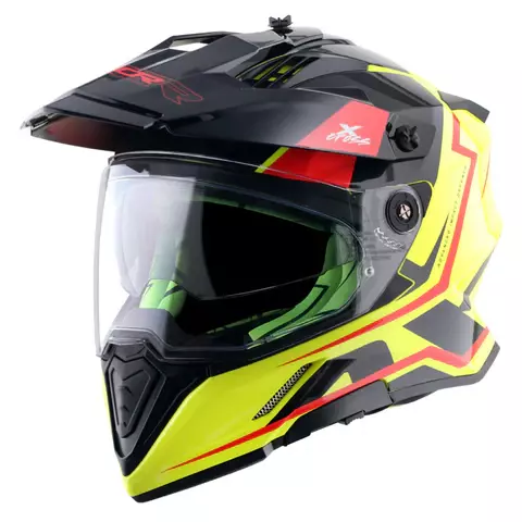 AXOR X-CROSS DUAL VISOR FLAGSTAFF NEON YELLOW BLACK C/V 580 MM