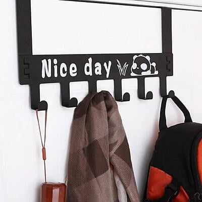 NICE DAY 6 HOOKS  METAL REAR HANGER