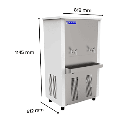 Dimension of Blue star NST 170150 industrial water cooler with 150 liter storage Dimension of Blue star NST 170150 industrial water cooler with 150 liter storage