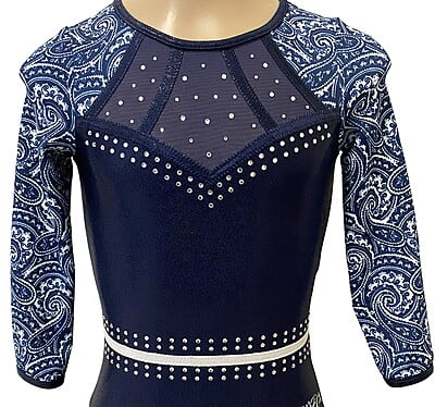 NAVY PHOENIX WITH PAISLEY AND CRYSTALS