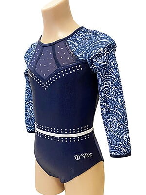 NAVY PHOENIX WITH PAISLEY AND CRYSTALS