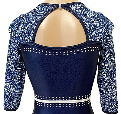 NAVY PHOENIX WITH PAISLEY AND CRYSTALS