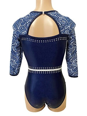 NAVY PHOENIX WITH PAISLEY AND CRYSTALS