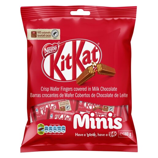 Nestle KitKat Milk Mini Bag 180g Nestle KitKat Milk Mini Bag 180g