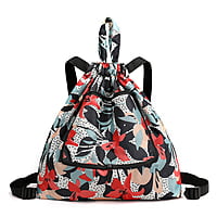 FOLDABLE FLORAL PRINTS BACK BAG FLORAL NAP SACK