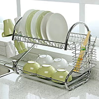 16 INCHES STAINLESS STEEL DISH DRAINER PLATE RACK
