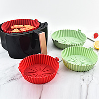 SILICONE AIR FRYER PLATE BIG SIZE AIR FRYER BOWL - REUSABLE - VERY THICK
