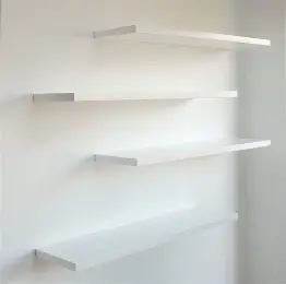 White floating shelf 0900x235x38mm