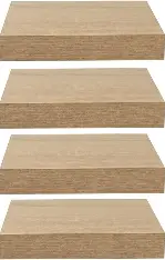 Washed oak floating shelf
