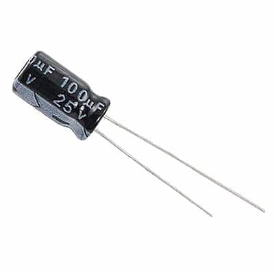 CAPACITOR 100UF 25V