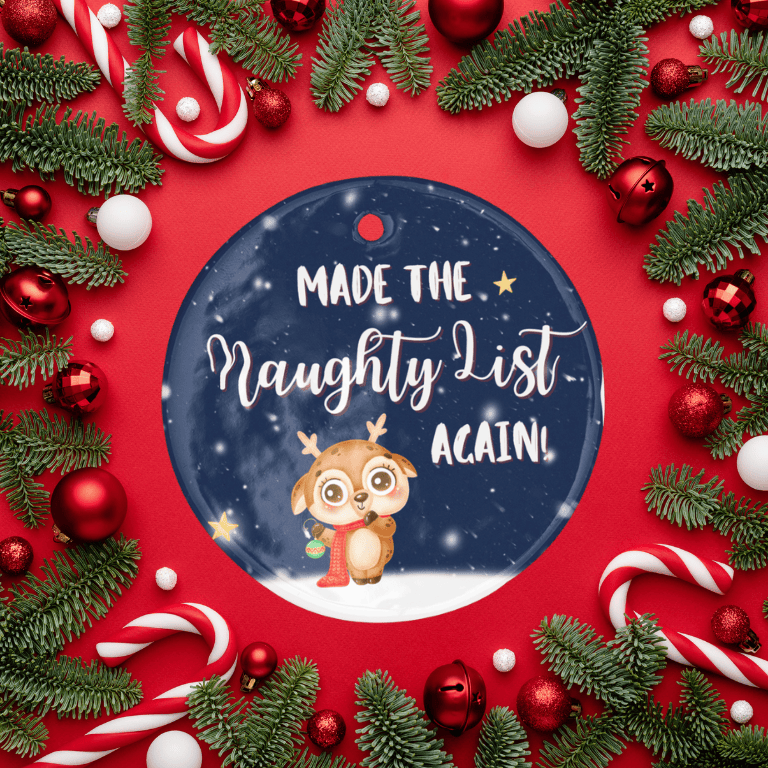 Naughty List Christmas Ornament