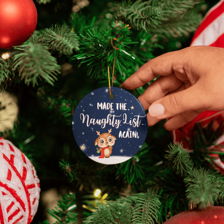 Naughty List Christmas Ornament
