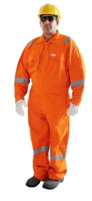 COVERALL 100% COTTON WITH REFLECTIVE TAPE