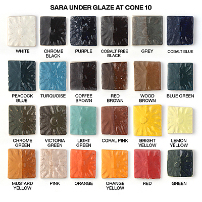 Combo Big 3: Sara Opaque Underglazes - Pack of 24 Colours (100gm) Combo Big 3: Sara Opaque Underglazes - Pack of 24 Colours (100gm)